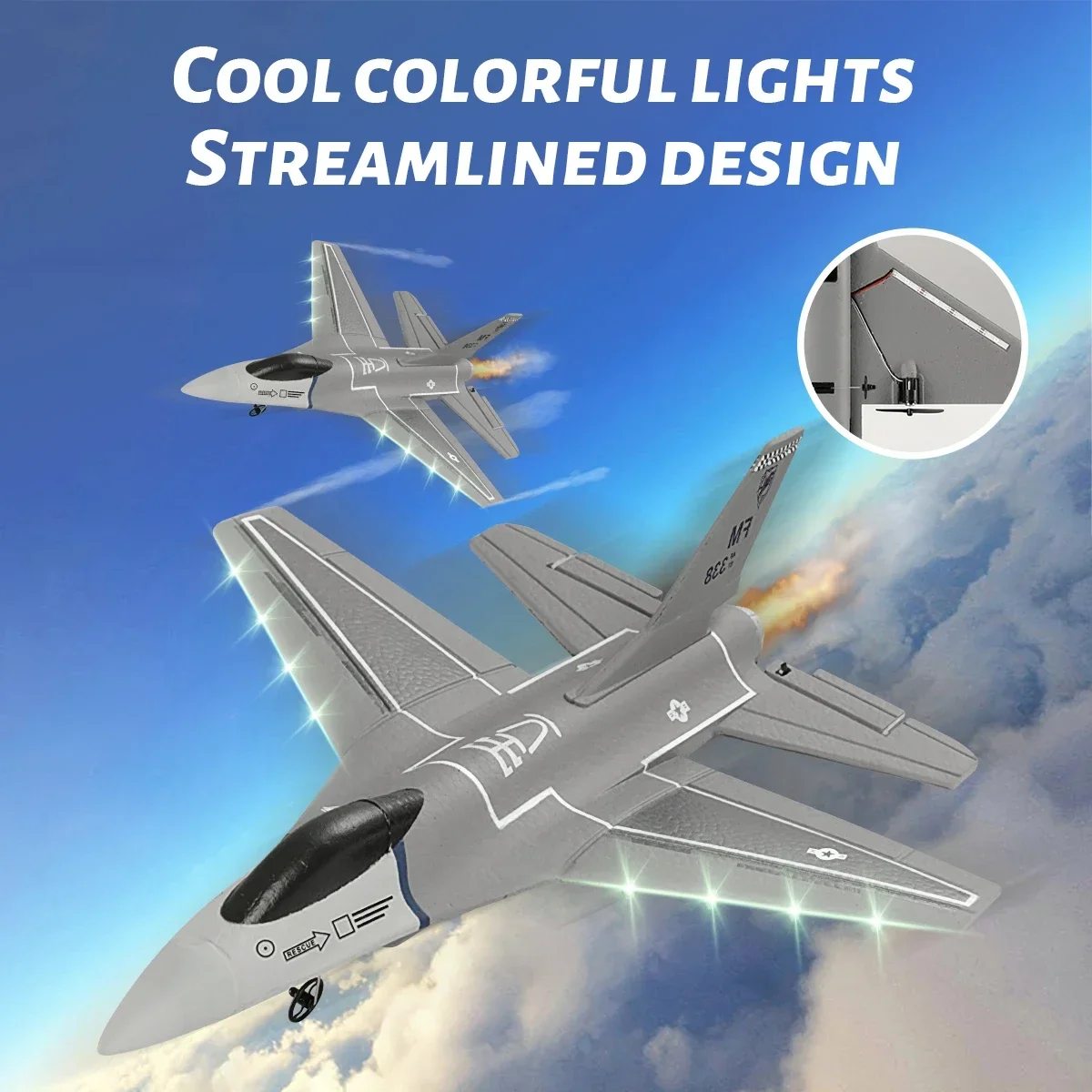 F16 RC Fighter Plane 3CH EPP Foam 2.4G Remote Control Airplane with Axis Gyroscope Flight  Aircraft Model Toys for Children