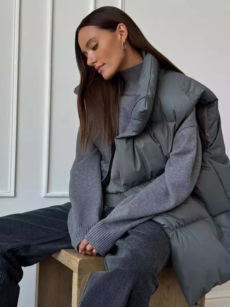 

Svel Svel Zipper Vest Women Casual Pure Color Lapel Zip up Tank Top Fem Faion Summer Cotton Clothes