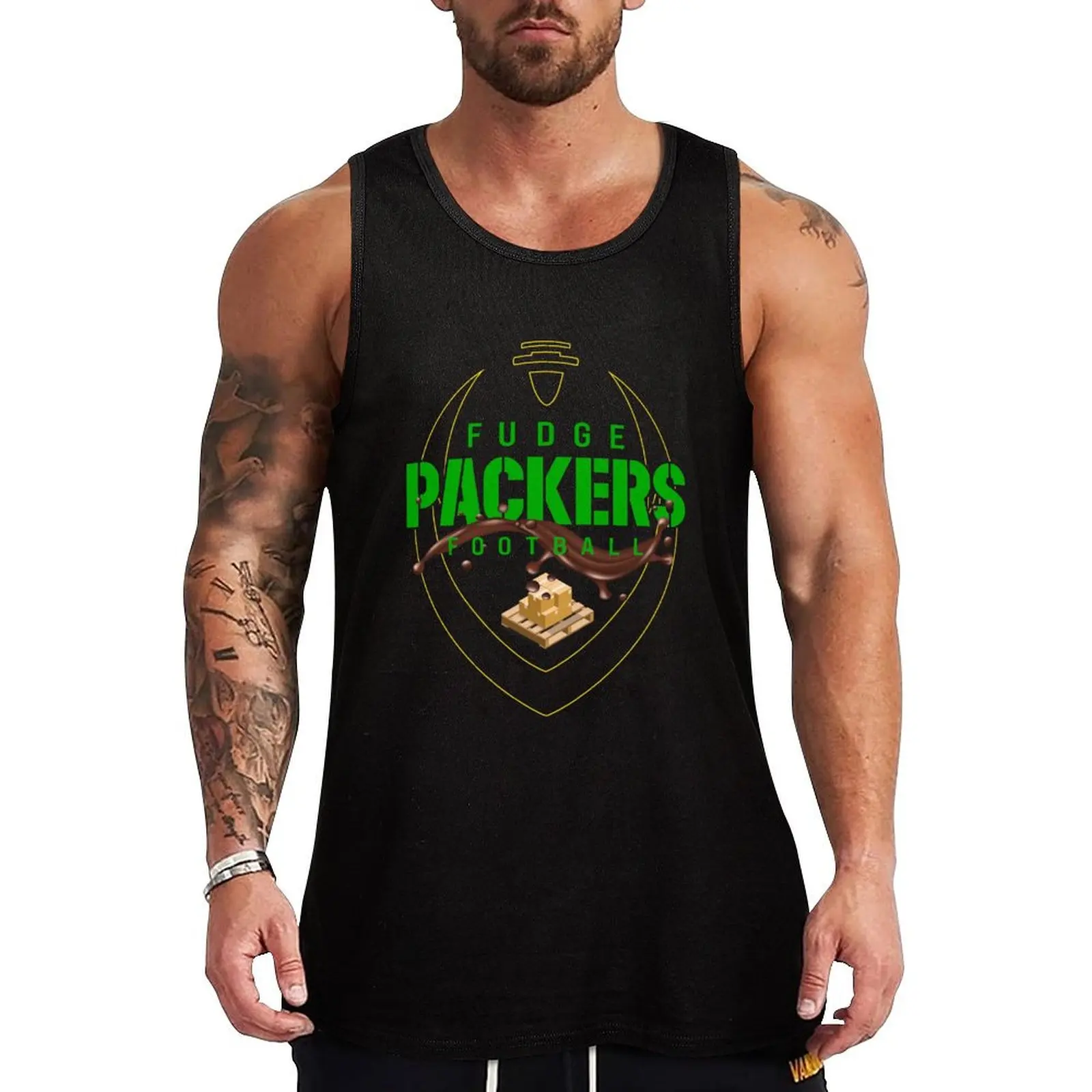 

The Fudge Packers Tank Top Fashion Graphic Tank Top Trendy Print Sleeveless Shirt