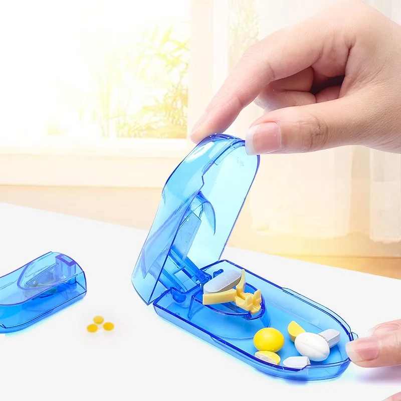 Portable Pill Cutter Splitter Divide Medicine Storage Tablet Splitters Cut Slicer Home Pill Cases Dispenser Pill Box Pastillero