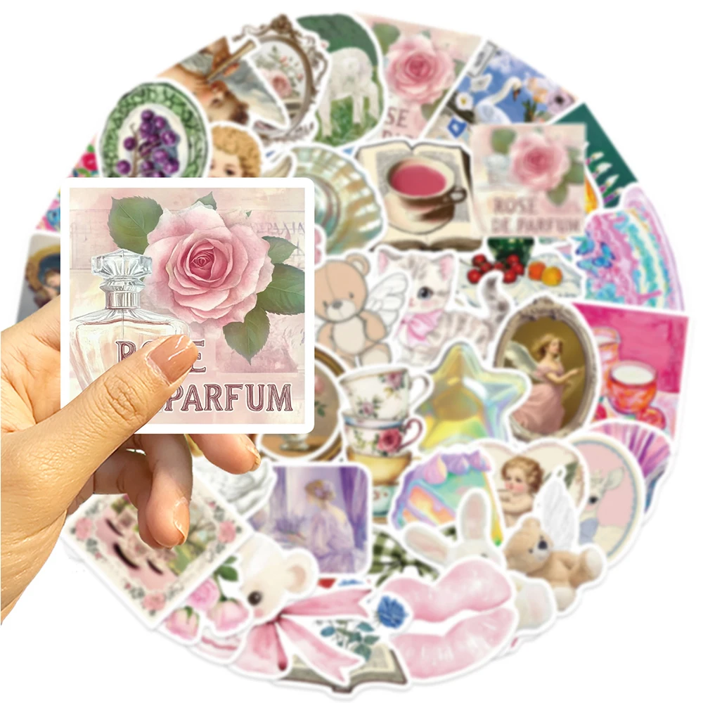 10/30/50 Uds. Pegatinas de grafiti de estilo INS para chica, calcomanías estéticas DIY para monopatín, teléfono, portátil, pegatina de grafiti de dibujos animados