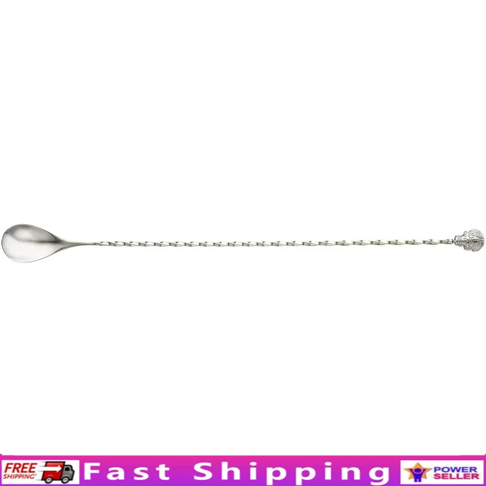 

13 Inch Bar Spoon Stainless Steel Sugar Skull Design Durable Stirring Tool Essential Mixing Layering Spirits