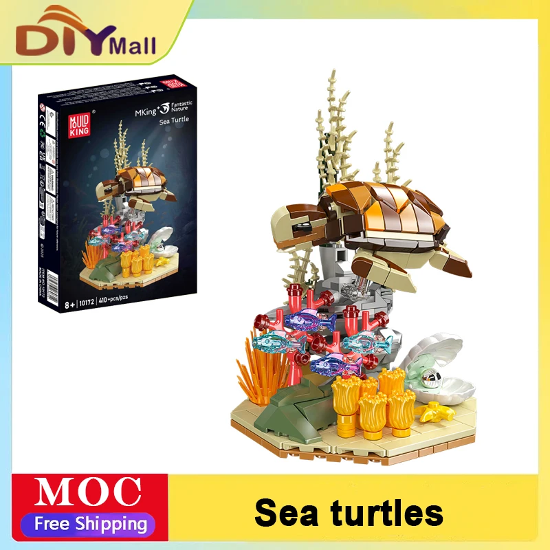 

Mold King 10172 Морская черепаха Nature Series Набор строительных блоков DIY Креативные игрушки для детей Модели для STEM Learning Домашний декор