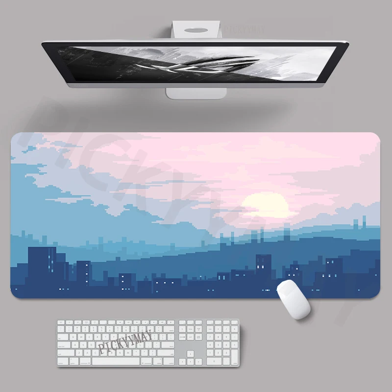 Pixel 80x30cm XXL Lock Edge Mousepads Large Gaming Mousepad Keyboard Mats Mouse Mat Beast Desk Pad For Gift Mouse Pads