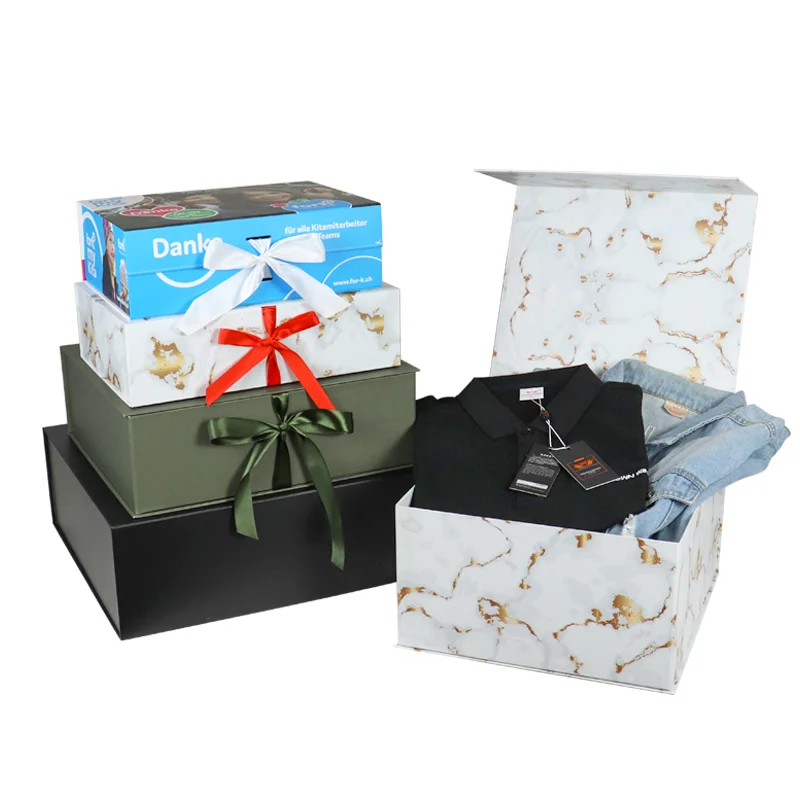 Custom foldable storage with lid folding magnetic boxes  magnet cloth paper gift luxury packaging specifications competitive box