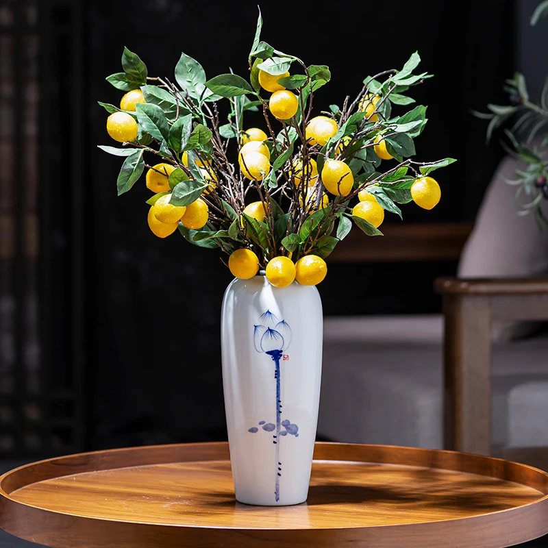 

Jingdezhen Ceramic Watercolor Aquaculture Vase Hand-painted Flower Arrangement Small Size Decoration for Living Room Decoration