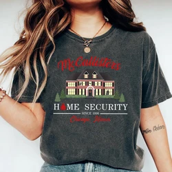 McCallister's Home Security Shirt Home Alone Christmas Movie T-shirt Kevin McCallister Battle Plan Tees Funny Xmas Shirts Gift