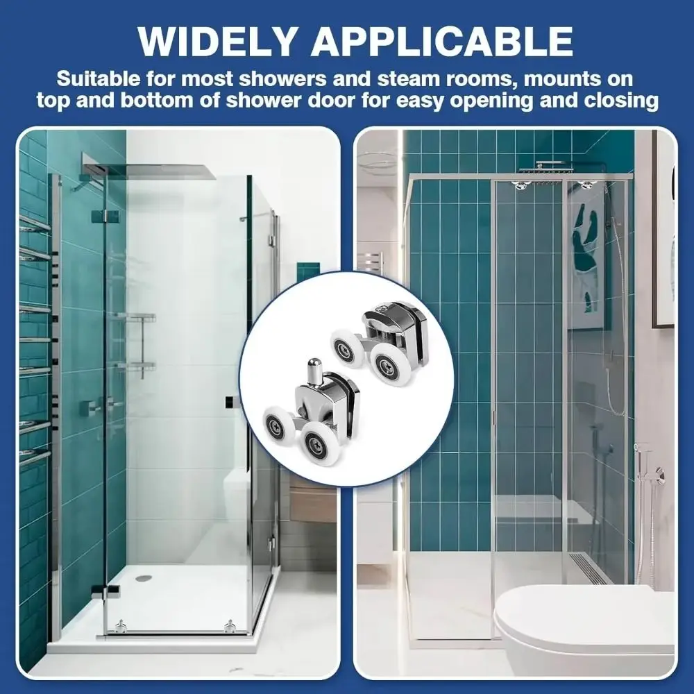 

Top / Bottom Door Wheels 23/25mm Bearing Rollers Sliding Door Parts Top Shower Door Swinging Pulley Sliding Door Rollers