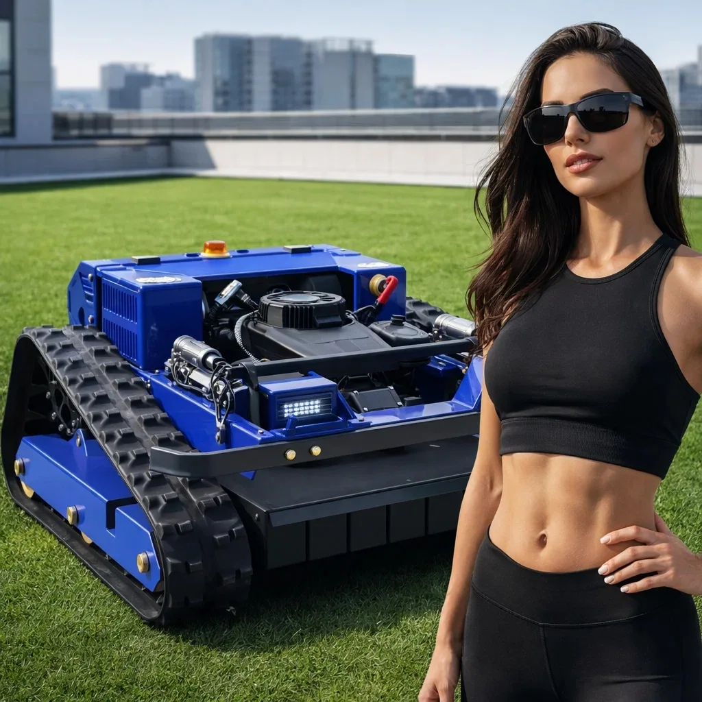 

Customized Remote Controlled E-Start Lawn Mower Loncin Engine Highpower Factory Direct Beauty Sales For Parks Gardens Farms