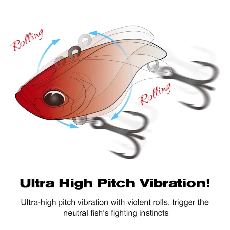 TSURINOYA Vibration DW120 50S 50mm 12.5g Long Casting Sinking Fishing Lure VIB Winter Fishing Lipless Hard Bait per Pike Bass