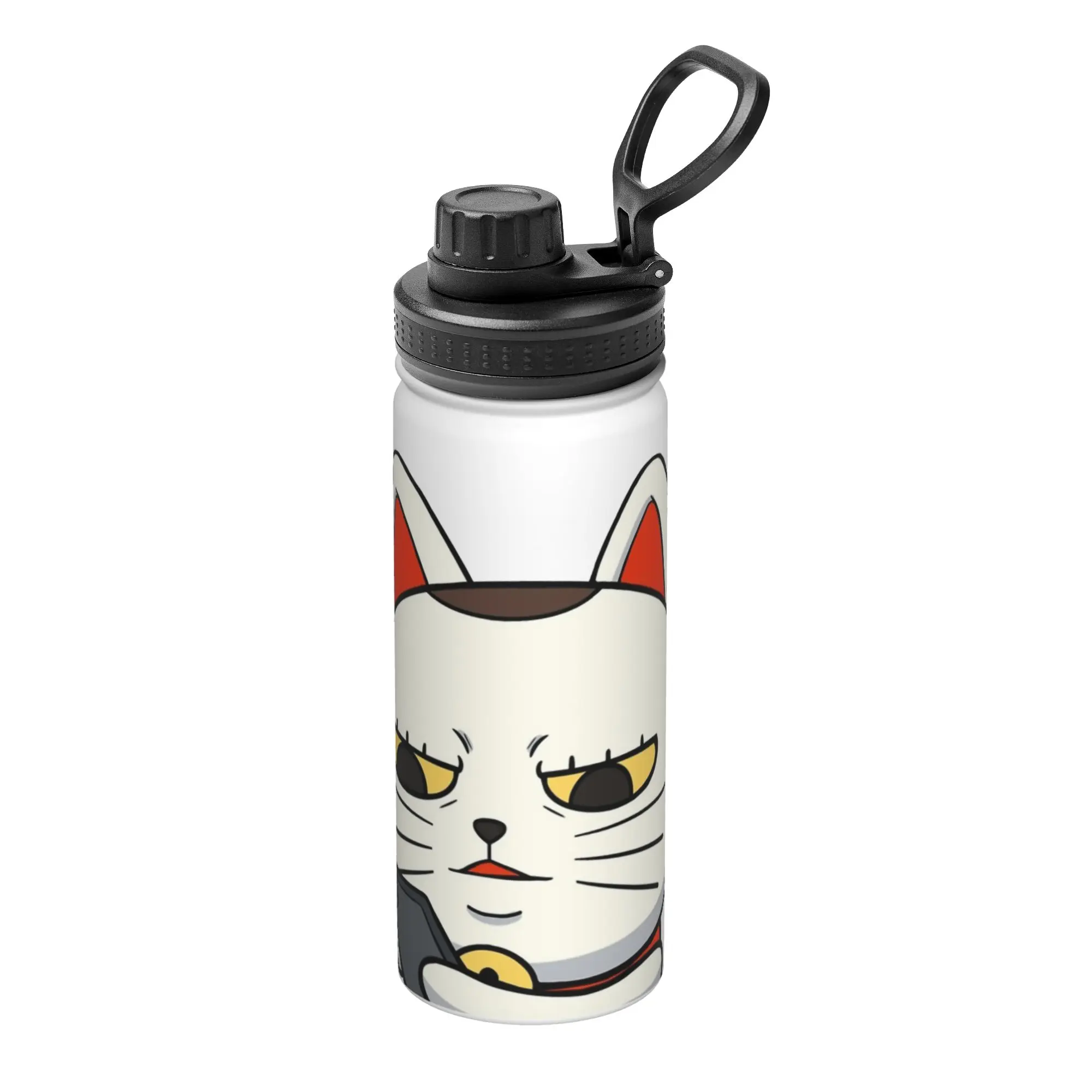Anime Dandadan Turbo Granny Cat 18OZ Sports Insulated Kettle  Thermal Cup Stainless Steel Office Home Mug Spill Proof