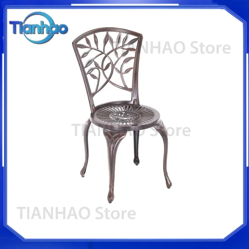 Three-Piece Outdoor Villa Courtyard Garden Table and Chairs Set for Waterproof and Sunscreen Leisure Casting