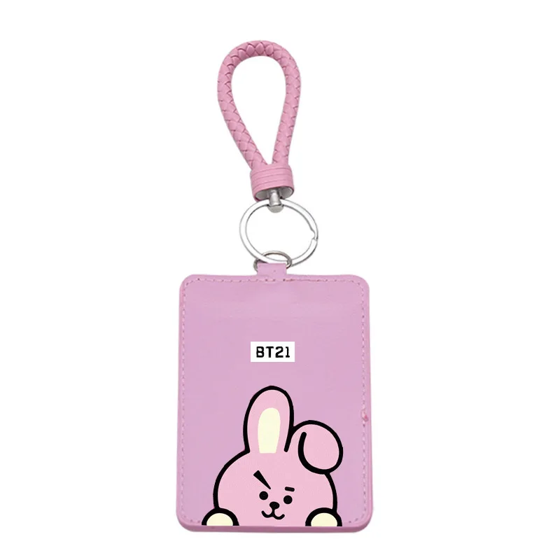 Anime Cartoon BT21 Card Holder ID Card Holder Cute Cartoon Student Transportation Card Bank Card Holder gift for friends