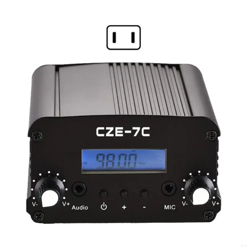 

20CB CZE-7C Professional 7W FM Broadcasting Radio Transmitter with 7Watt FM Broadcast Transmitter Long Distanced 1KM