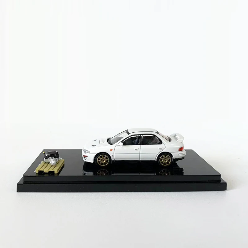 Hobby 1:64 Model Car Suba Impreza Ver1.0 (GC8) WRX STi Alloy Die-Cast Vehicle - White