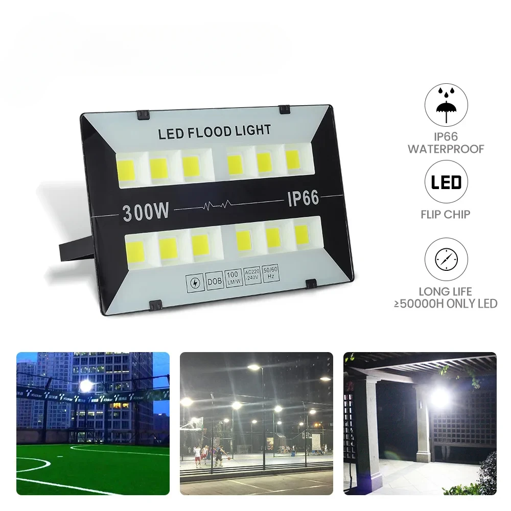 

Waterproof Outdoor LED Flood Light 50W/100W/200W/300W AC220-240V Spotlights Xtra Brightness Garden Street Light Floodlightings