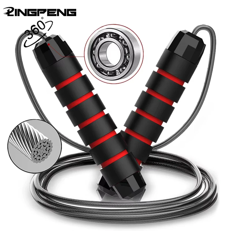 The New Jump Rope Steel Wire Skipping Exercise Adjustable Jumping Fitness Workout Training Home Sport Equipment Tangle-Free