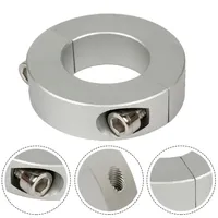 1PCS Clamp Ring Collar Double Split 12mm To 38mm Inside Diameter Shaft Collar Clamp Shaft Clamp Bearing Backstop Ring Silver