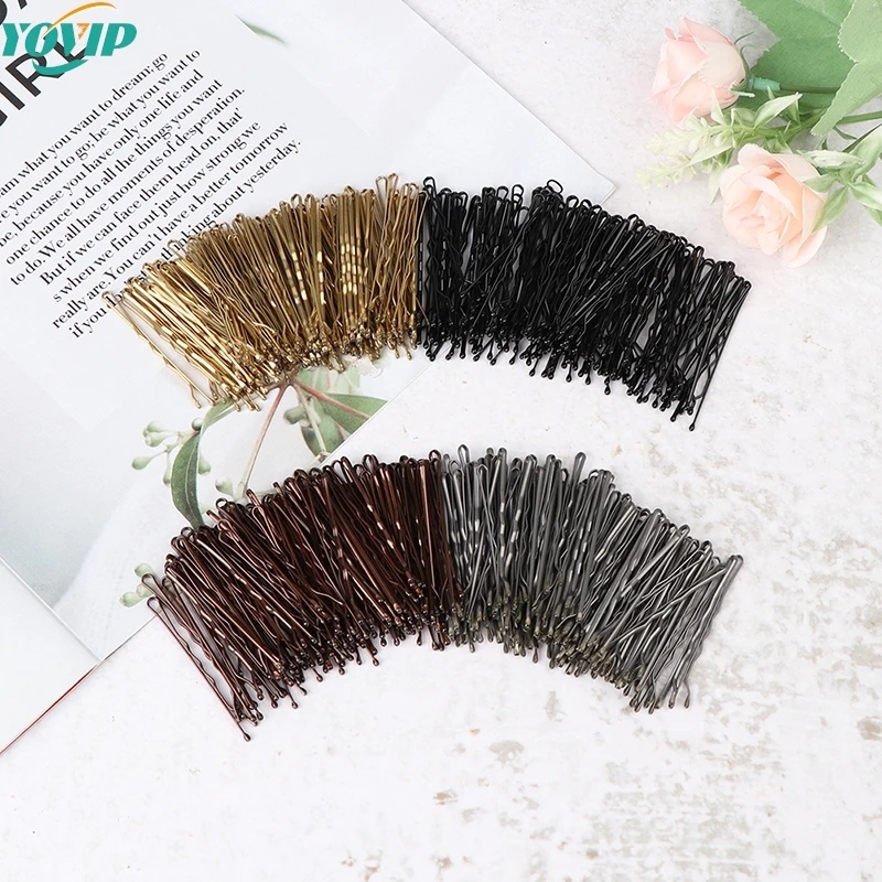 

50Pcs 4 Colors 5cm Hair Clip Lady Hairpins Curly Wavy Grips Hairstyle Hairpins Women Pins Styling Hair Accessories