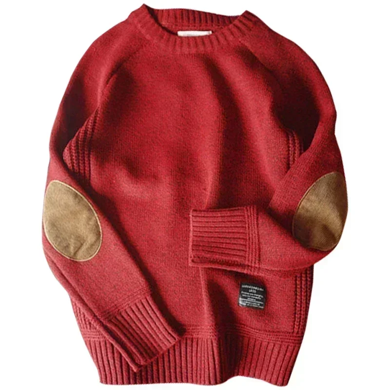 

New Men Pullover Sweater Fashion Patch Designs Knitted Sweater Men Harajuku Streetwear O Neck Causal Pullovers Mens Plus Size