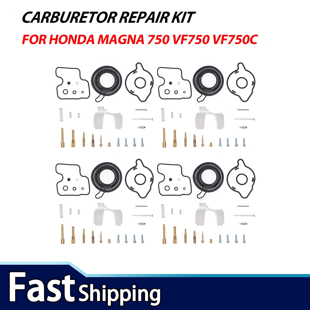4PCS For Honda MAGNA 750 VF750 VF750C VF750CD 1994 - 2003 Carburetor Carb Repair Rebuild Kit Diaphragm Float