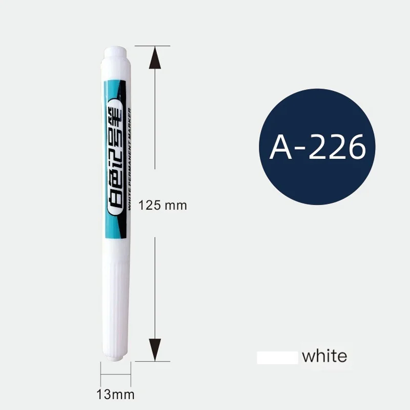 White Permanent Paint Pen Set para Madeira, Rocha, Plástico, Vidro, Pedra, Metal, Lona, Cerâmica, Marcador de Furo Profundo, 0.7mm, 1 Pc, 4Pcs