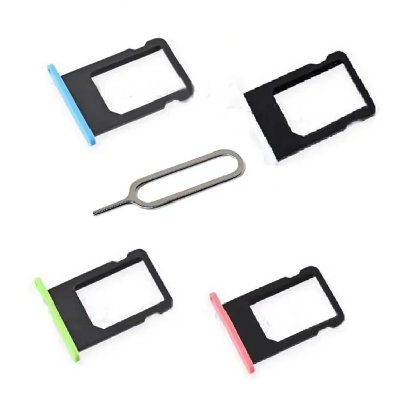 for iPhone 5C Fix SIM Card Error Replacement SIM Tray Colorful Holder Slot Adapter Repair Part (White/Orange/Yellow/Blue/Green)