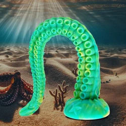 18+ Anal Plug Octopus Tentacles Butt Plug for Women Long Anal Dildos Platinum Liquid Silicone Soft Butt Plug Long BD SM Sex Toys