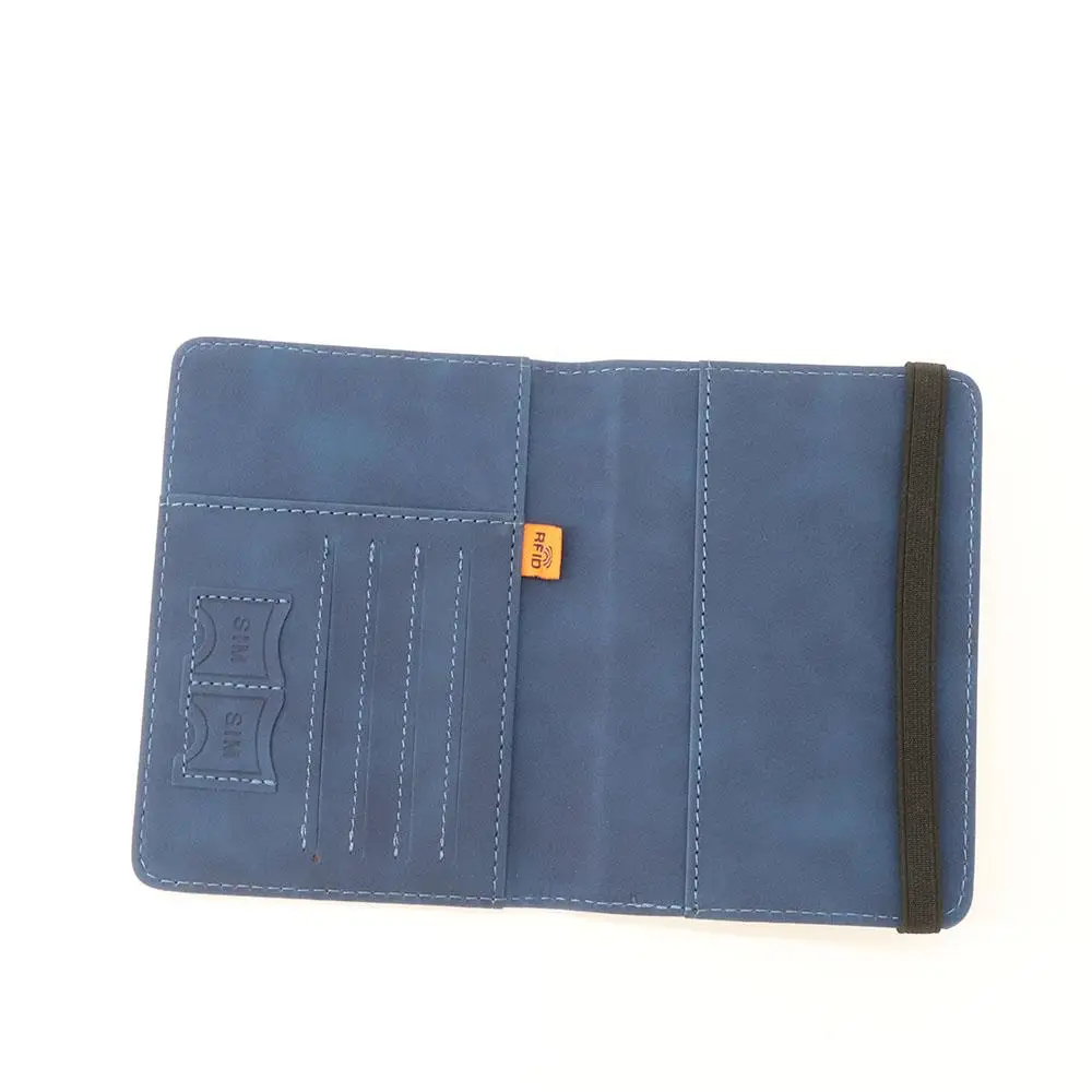 RFID Blocking ID Bank Card Coin Purse Storage Bag Organizer Case Passport Book Wallet Case Passport Cover Passport Holder view 4