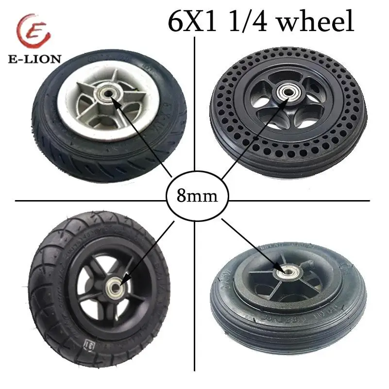 8/10 mm Dobrej jakości opona 6x1 1/4 do kół 6-calowa wewnętrzna opona zewnętrzna 6x1,25 do małych części do skuterów elektrycznych surfingowych