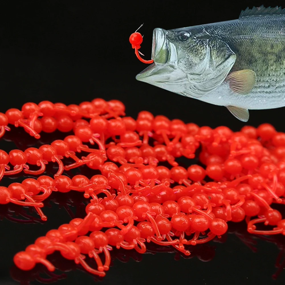 30-150pcs Dynamic Teasing Fishing Soft Bead 4/6/10mm Swing Tail Buoyancy Ball Fishing Crucian Carp Green Grass Baits Wobbler