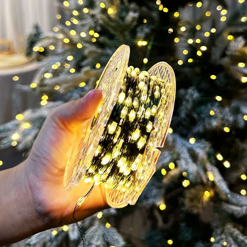 LED string light star decoration atmosphere light strip with dark copper wire outdoor waterproof decoration colored lights