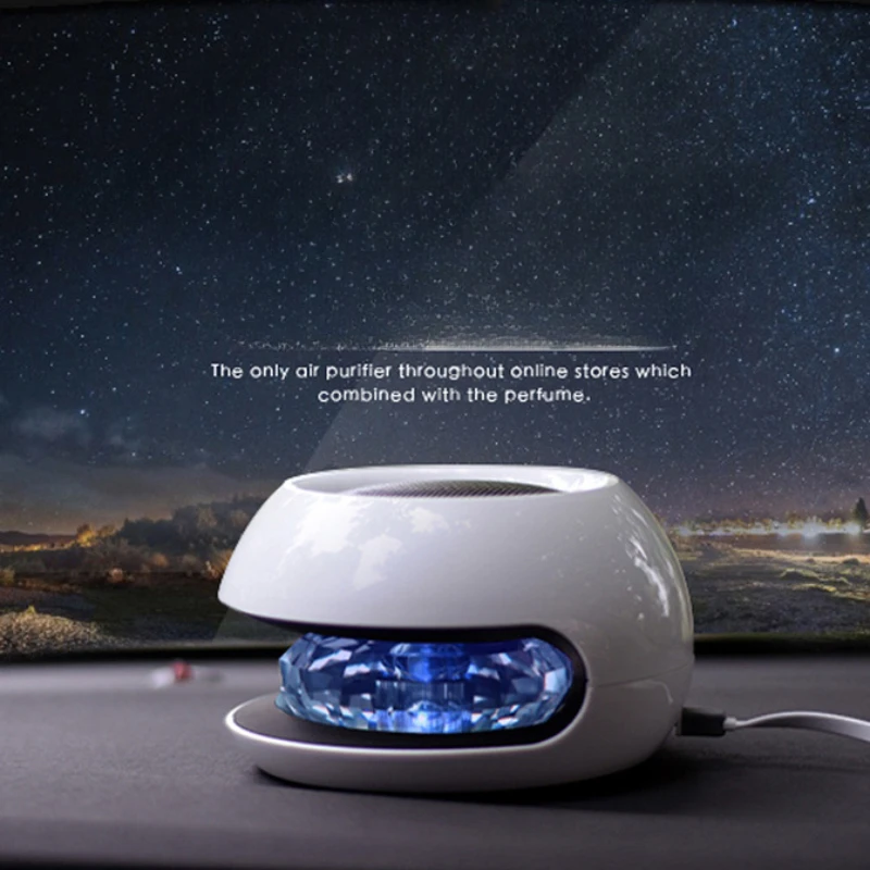 

Car Air Purifier Portable Air Ionizer Solar Odor Eliminator Smoke PM2.5 HEPA Filter Negative Ion Deodorant in The Car