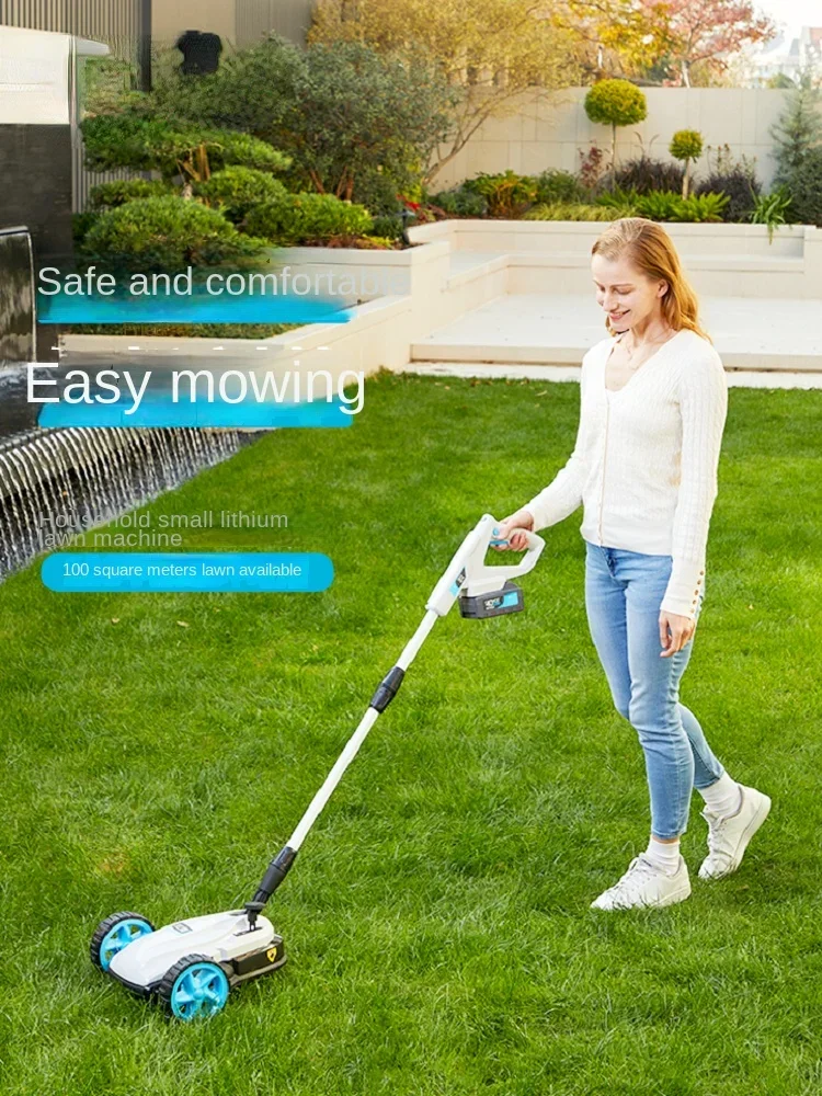 Lithium ion lawn mower, small household rechargeable brushless electric lawn mower, gardening and weeding tool, weeding machine