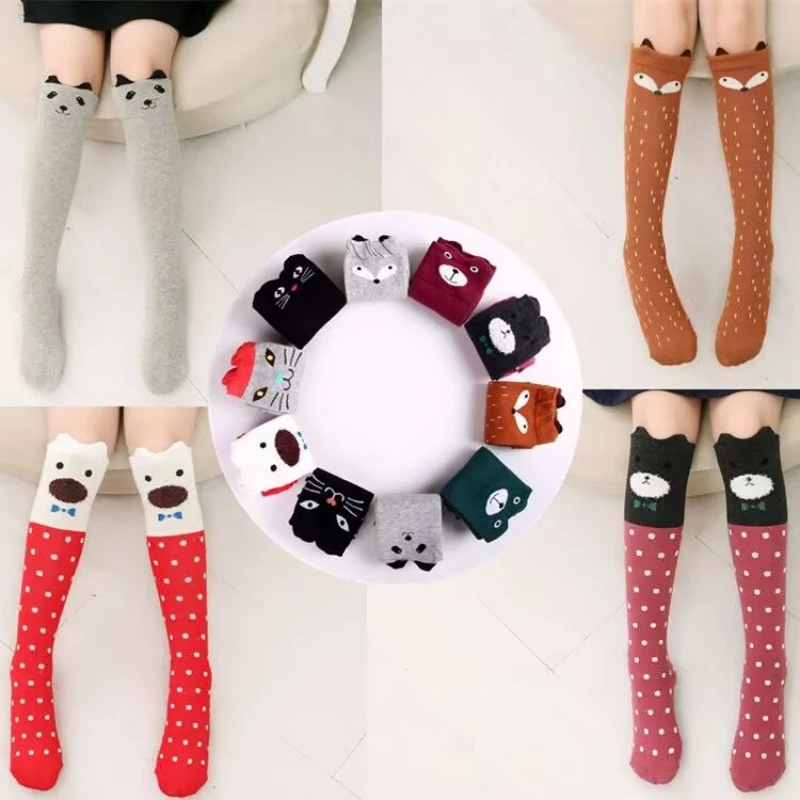 Fancy Designer Grey Kawaii Cartoon Fox Brand Leg Warmers Baby Boys Girls Stocking Protectors