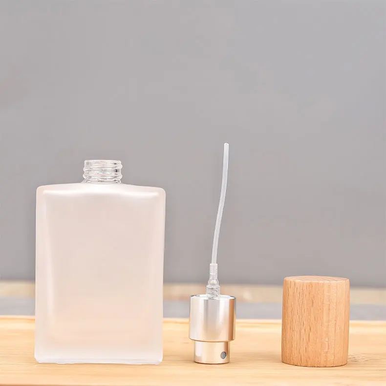 30 ml Glas Parfüm Flasche Nachfüllbare Kosmetik Leere Tragbare Behälter Reise Holz Schraubverschluss Hautpflege Toner Feuchtigkeit Wasser – Detail 6