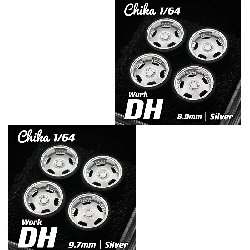 Chika Work DH 1/64 car model alloy wheel detail kit simulation modified wheel hub 9.7mm attitude wheel toy model