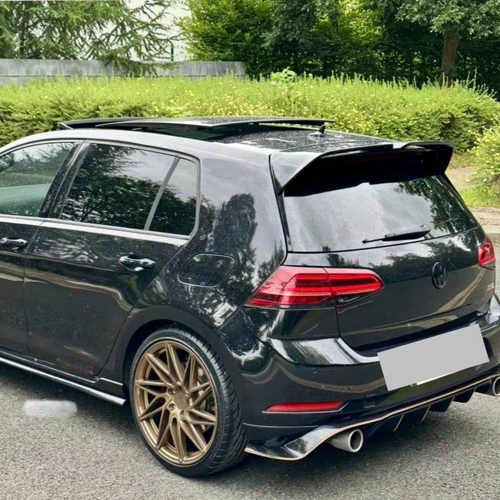 Für VW Golf 7 MK7 GTI R Oettinger 2013-2019 Auto Top Schwanz Flügel Festen Wind Spoiler Hinten Stamm dach Sport Spoiler Flügel Styling – Detail 2