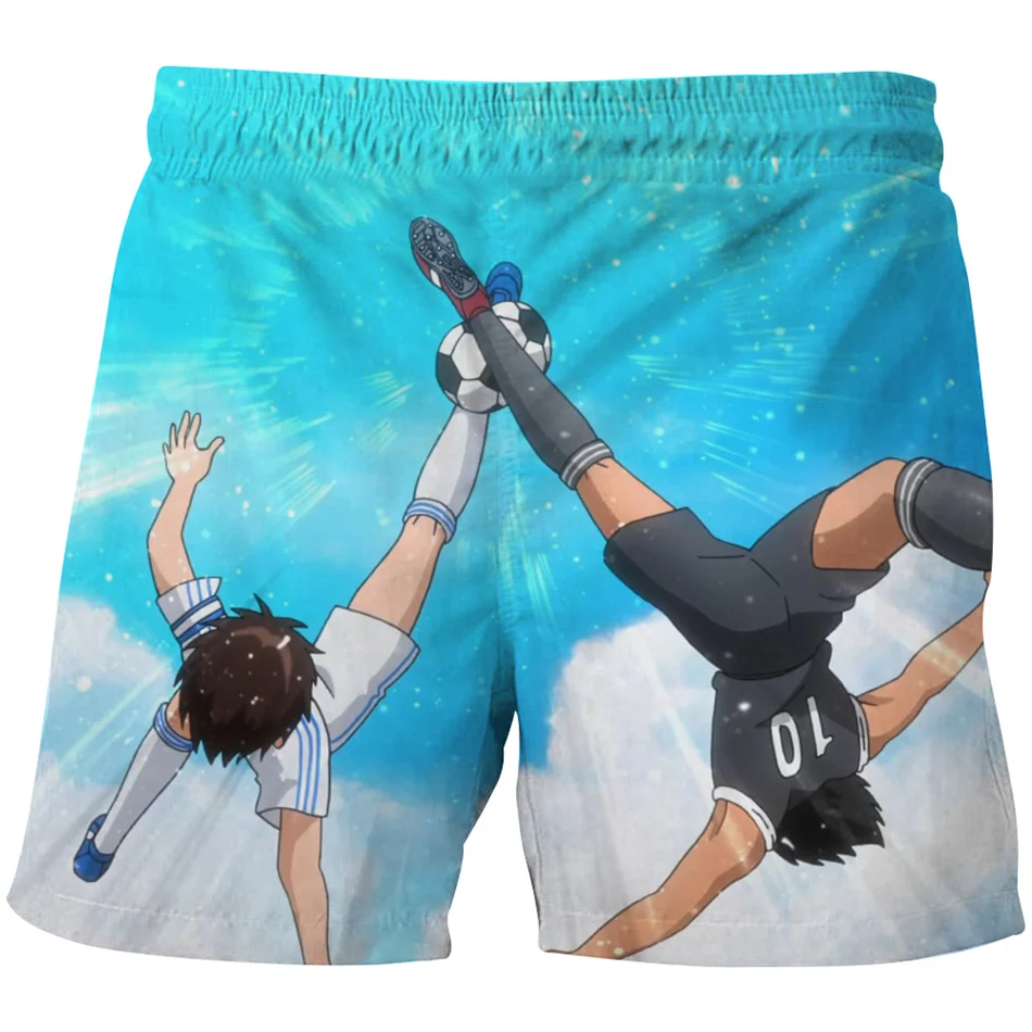 Beach Shorts Japanese Anime Captain Tsubasa 3D Print kids Casual Beach Shorts Fashion Streetwear Short Pants Trousers Clothing image 6
