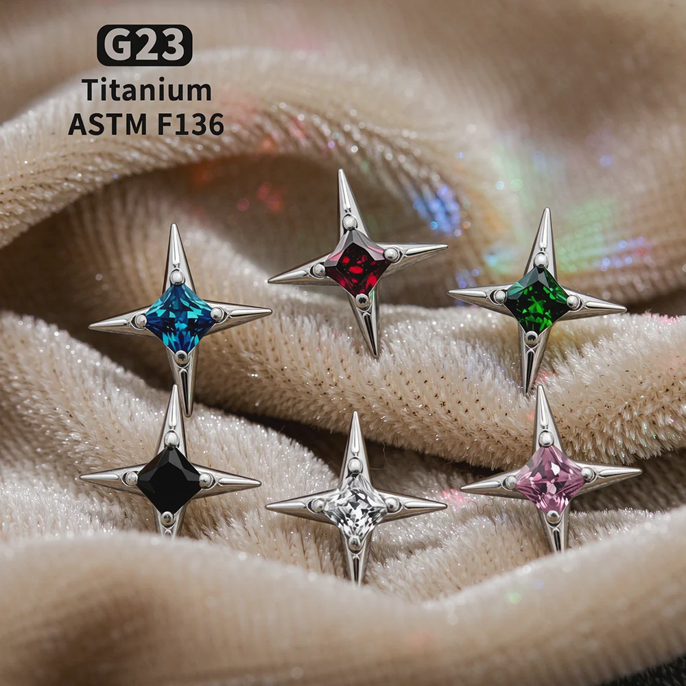Flat Back Labret Stud - Kolczyk do piercingu z tytanu G23