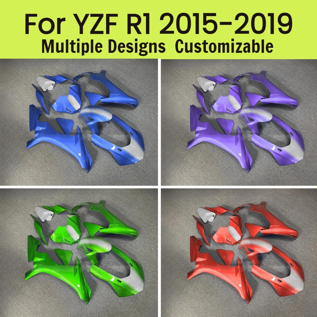 

For YAMAHA YZF R1 2015-2019 Fairing Kit YZFR1 15-19 Injection Bodywork Set Motorcycle Fairings