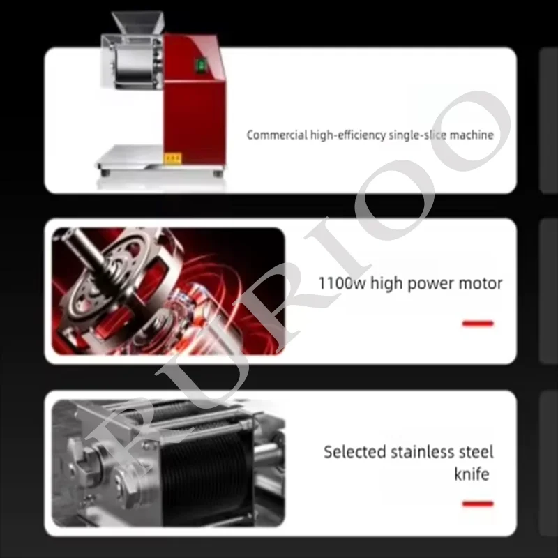 Desktop Meat Cutter Machine Knife Set Detachable Multi-Function Meat Slicer Electric Vegetable Cutter Machine