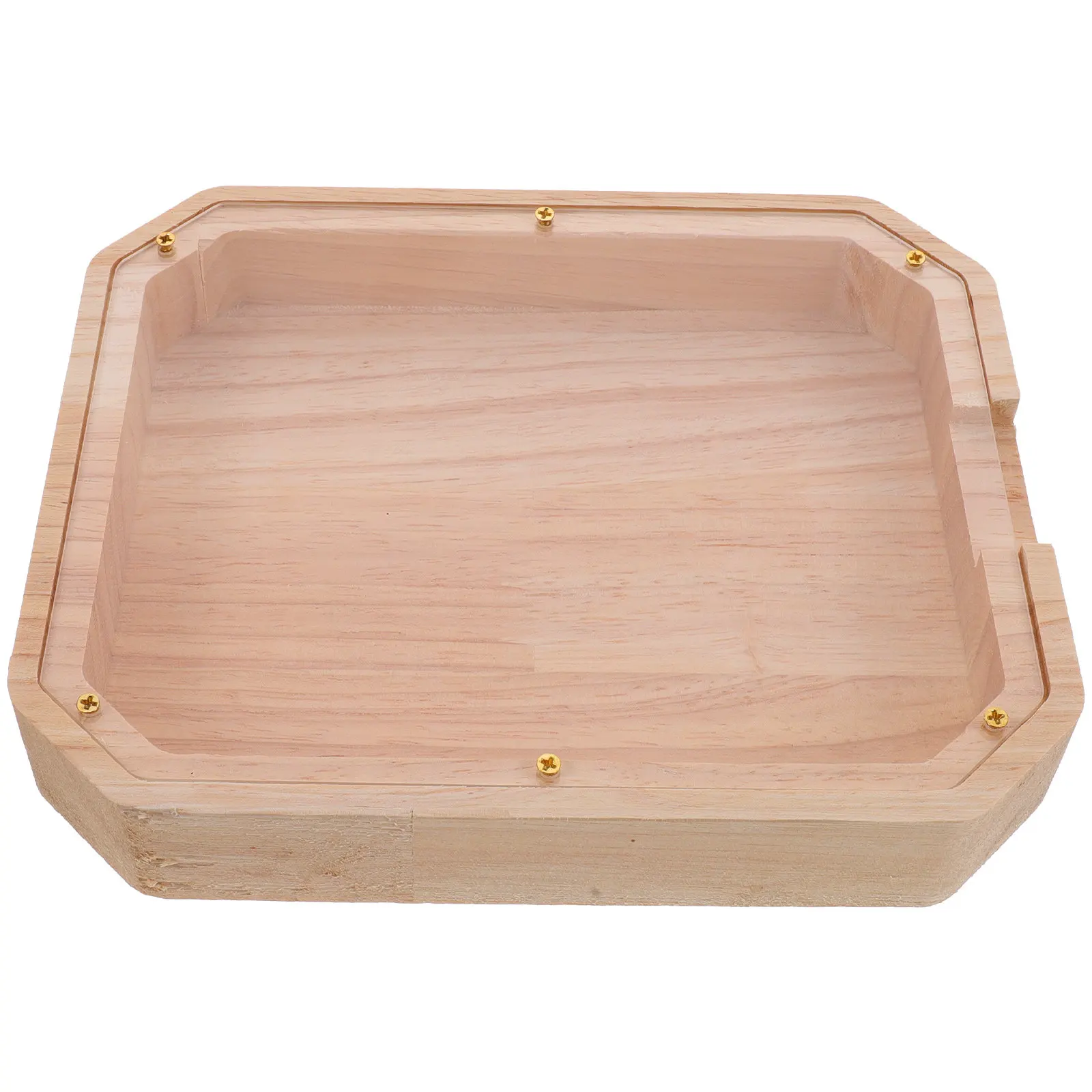 Multi-Functional Clear Wooden Coin Bank Durable Portable Savings Jar for Home Desk Daily Coin and Cash Storage