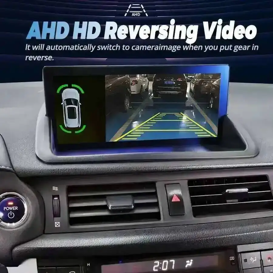 Android 14Car Radio Built-in 360 DSP AHD Screen For Lexus CT CT200 CT200h 2012-2020 Navi 10.25inch Bluetooth Wifi 256GB Carplay