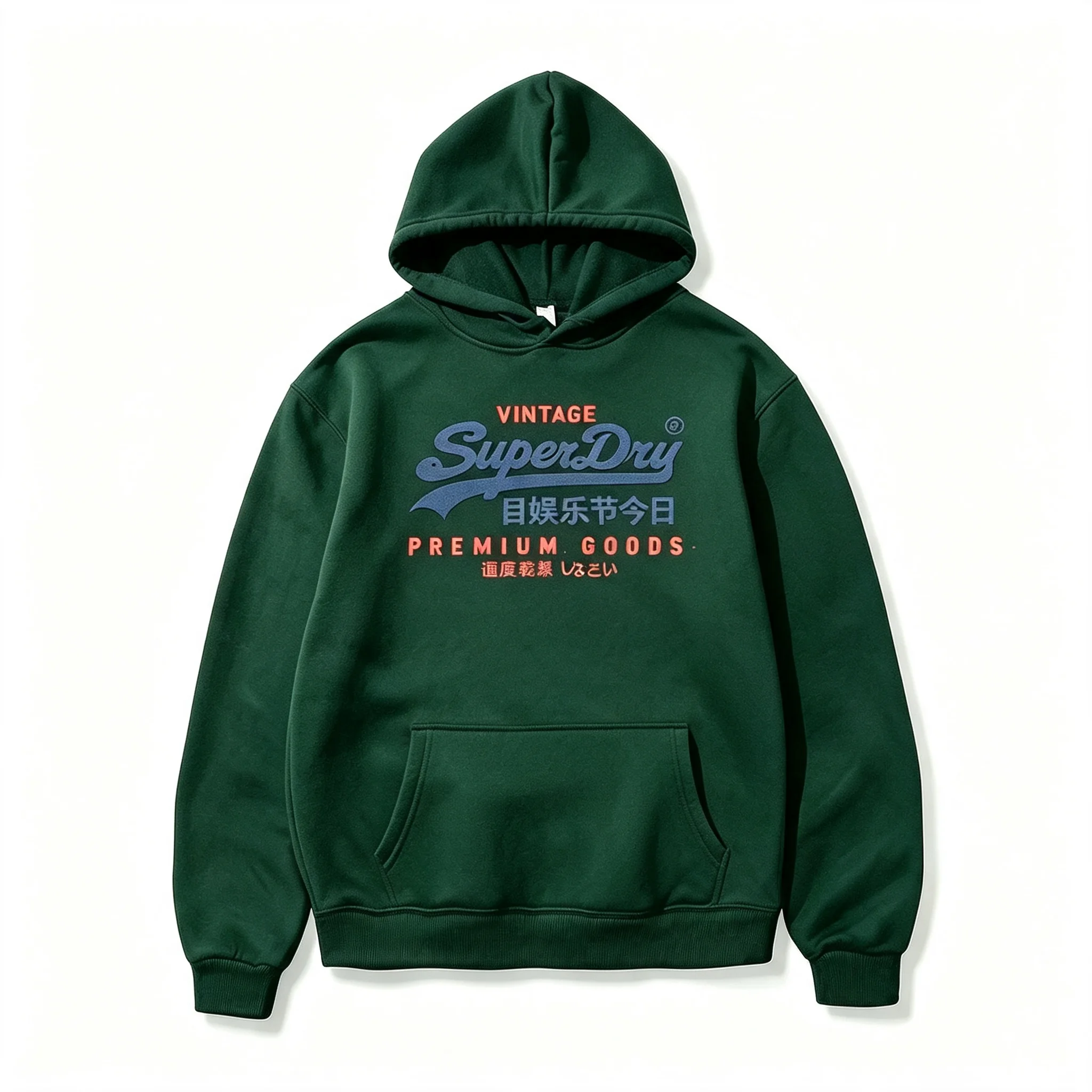 Herren Vintage Hoodie im japanischen Stil, SuperDry-inspirierter Grafikdruck-Sweatshirt, Streetwear Pullover mit Kapuze, Neuheit 2026 – Detail 13