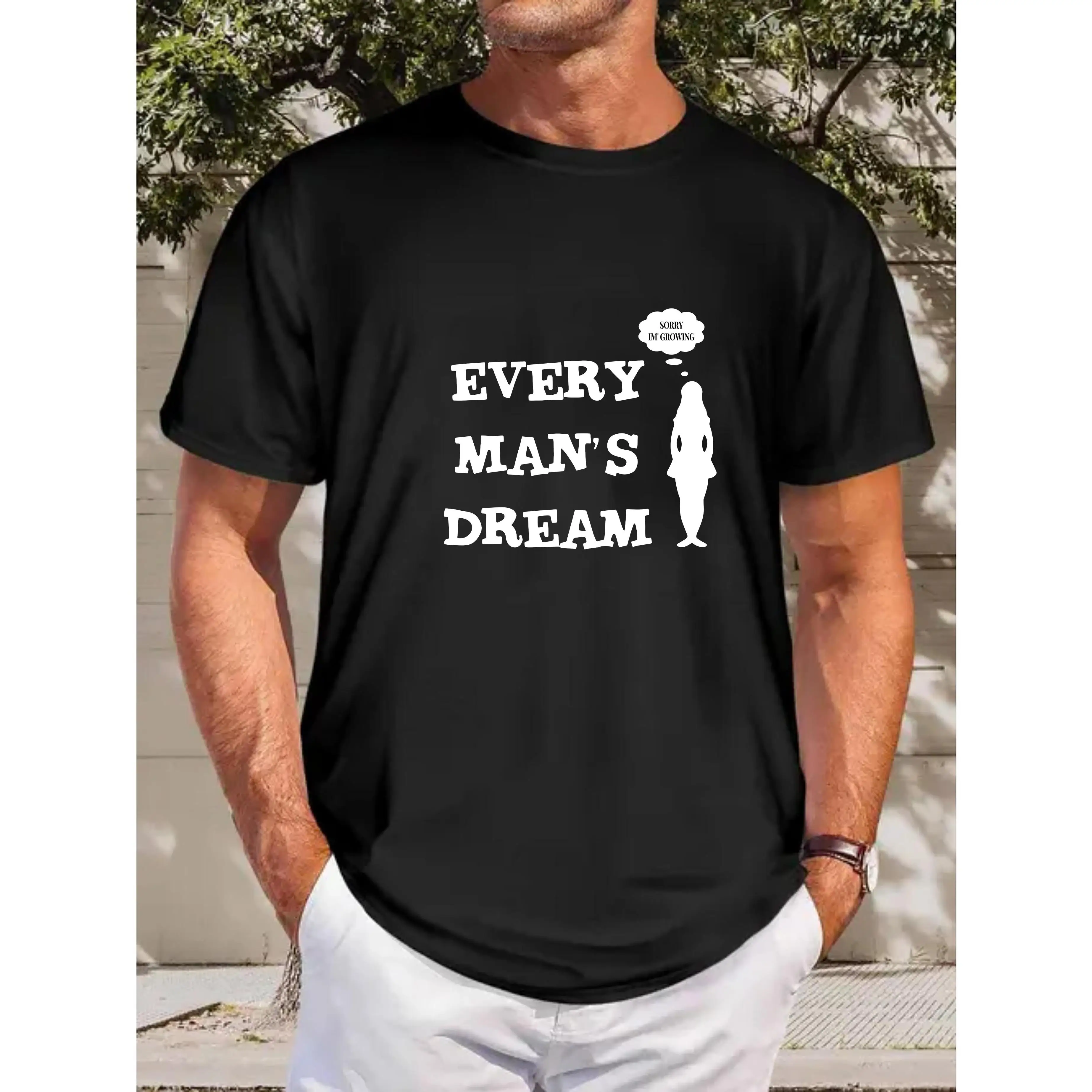 

Men's 100 Cotton T-Shirt - Short Sleeve Crewneck, Casual Bohemian Style, Ideal for Outdoor Activities & Casual Attire