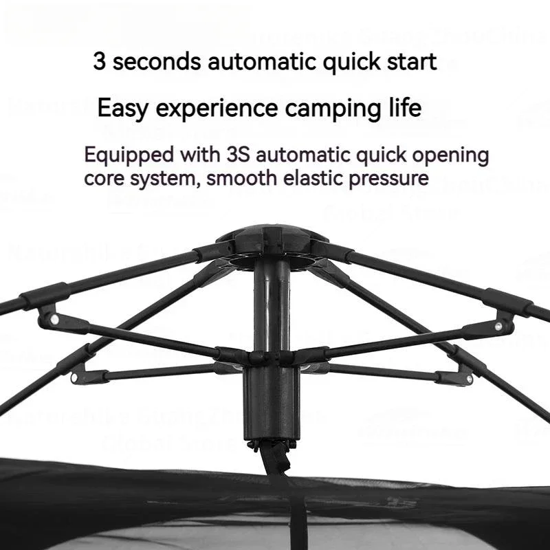 Outdoor Vinyl Tent Cmping Portable Equipment Camping Thick sun Protection And Rainstorm Automatic Quick Opening Tent.