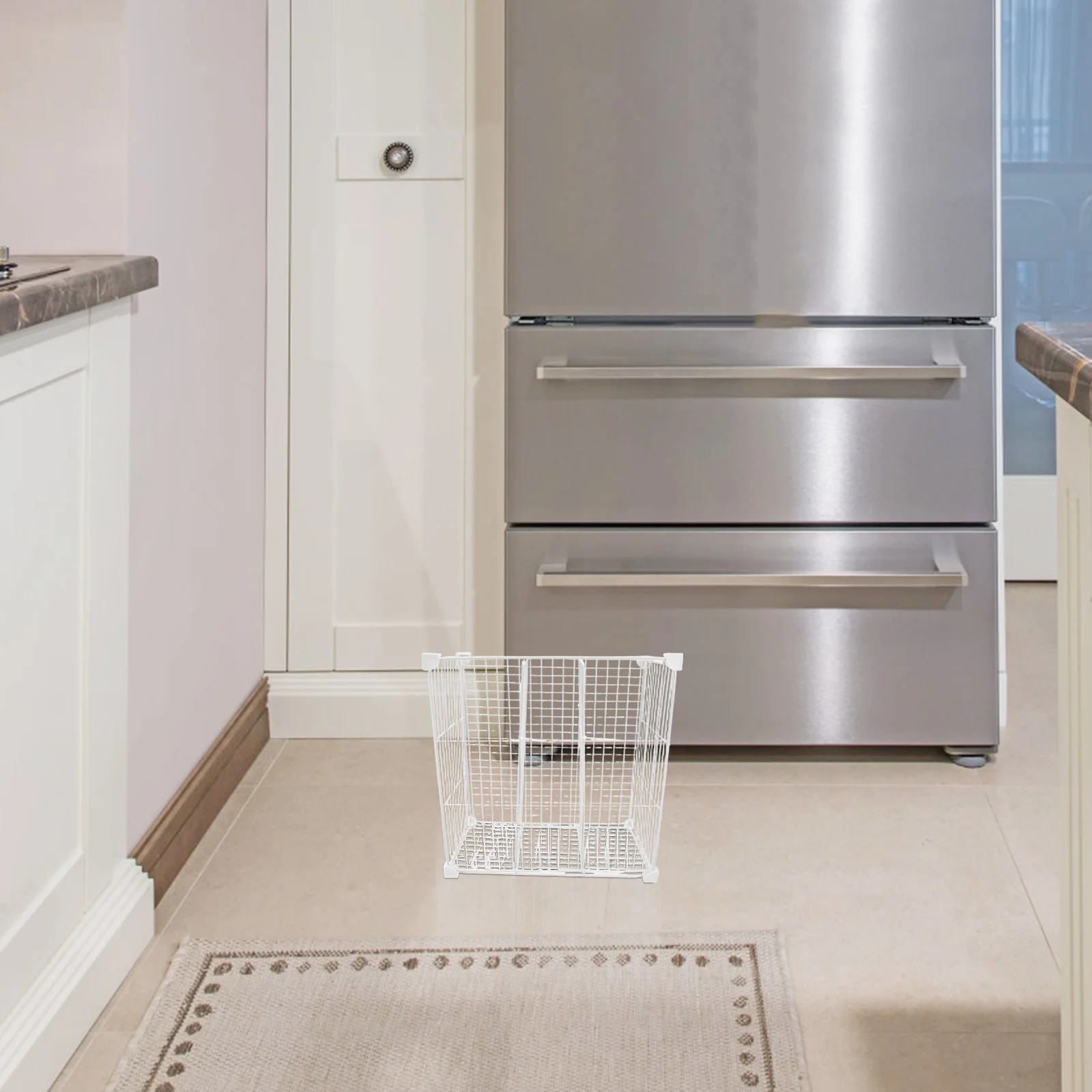 

Chest Freezer Baskets Metal Deep Freezer Dividers 3 Grids Refrigerator Shelf Partition Storage Organizer For Kitchen Space