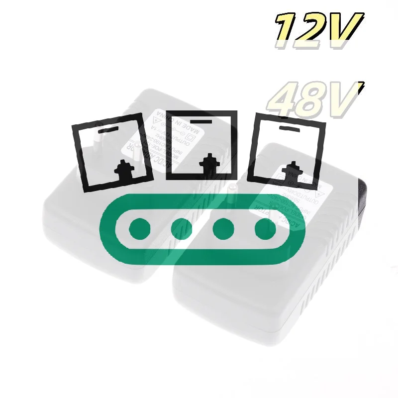 

1 шт., 12 В, 1 А/48 В, 0,5 А, с европейской вилкой, адаптер питания POE для систем видеонаблюдения, для IP-камер, POE-коммутаторов и NVR-роутеров