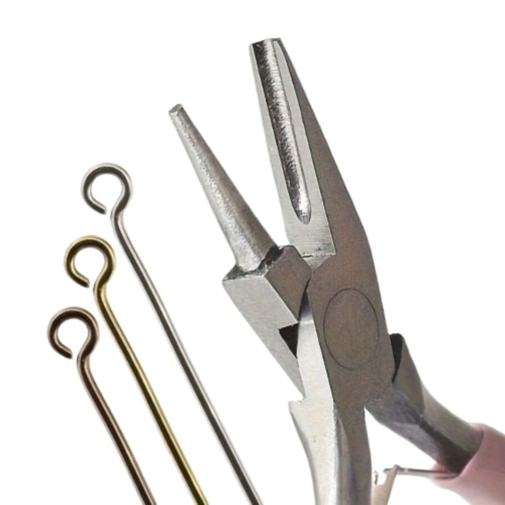 Ergonomic Handle Mini Wire Winding Pliers Good Rebound Performance Professional Half Round Concave Pliers Durable